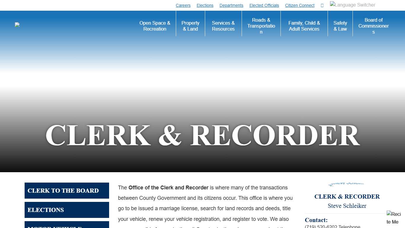 County Clerk and Recorder - El Paso County Clerk and Recorder